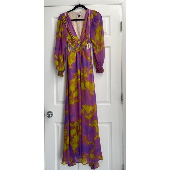 Delfi Selena Cut-Out Chiffon Maxi Dress Large - Picture 6 of 11